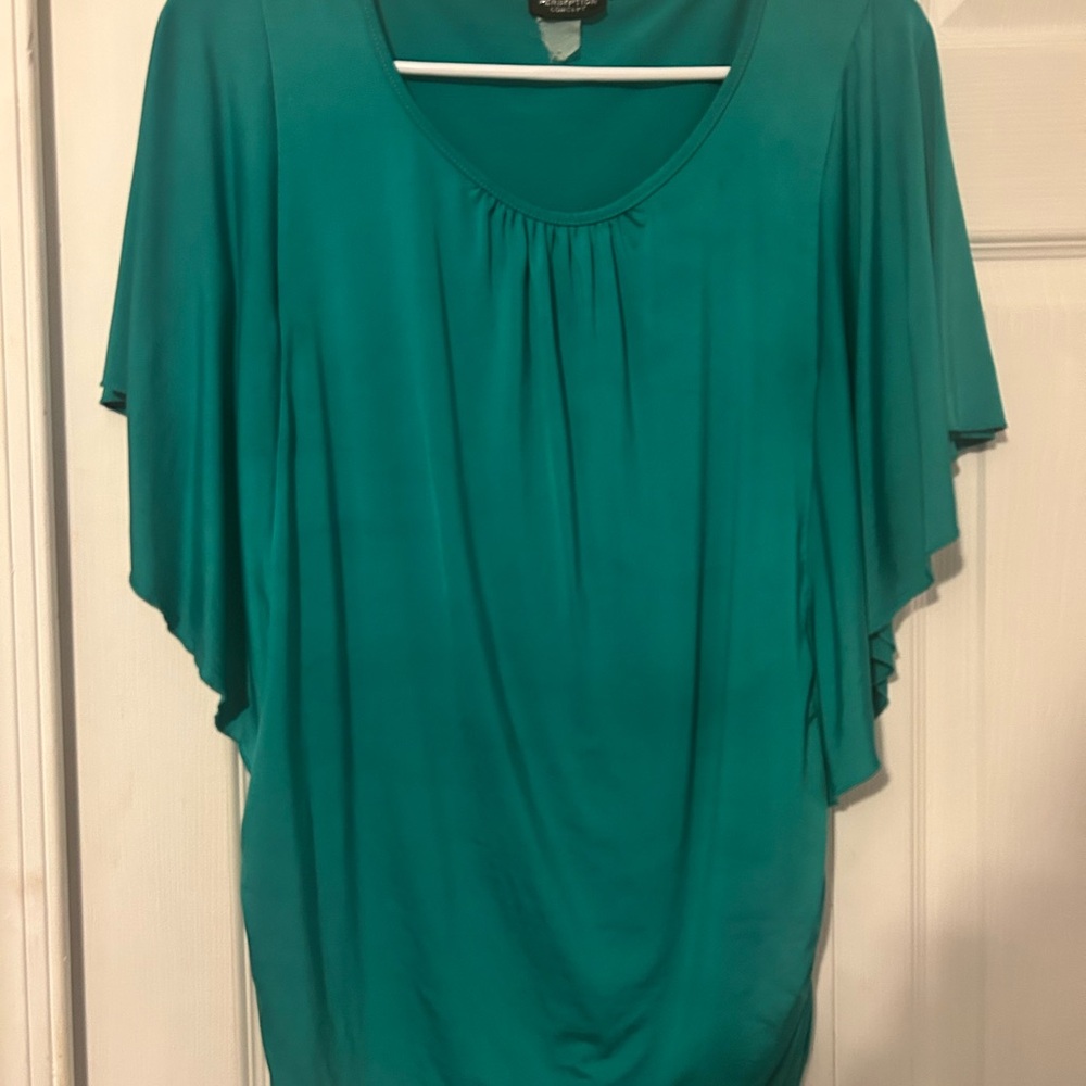 PerSeption Concept Teal Blouse